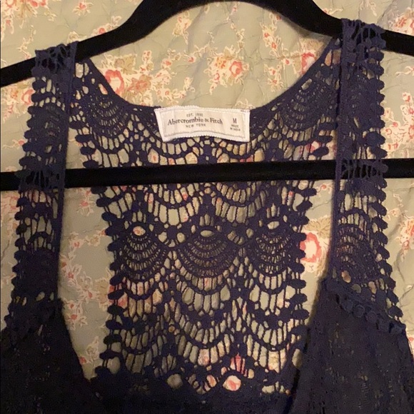 Abercrombie & Fitch Navy Blue Tank Sz M - Picture 3 of 5